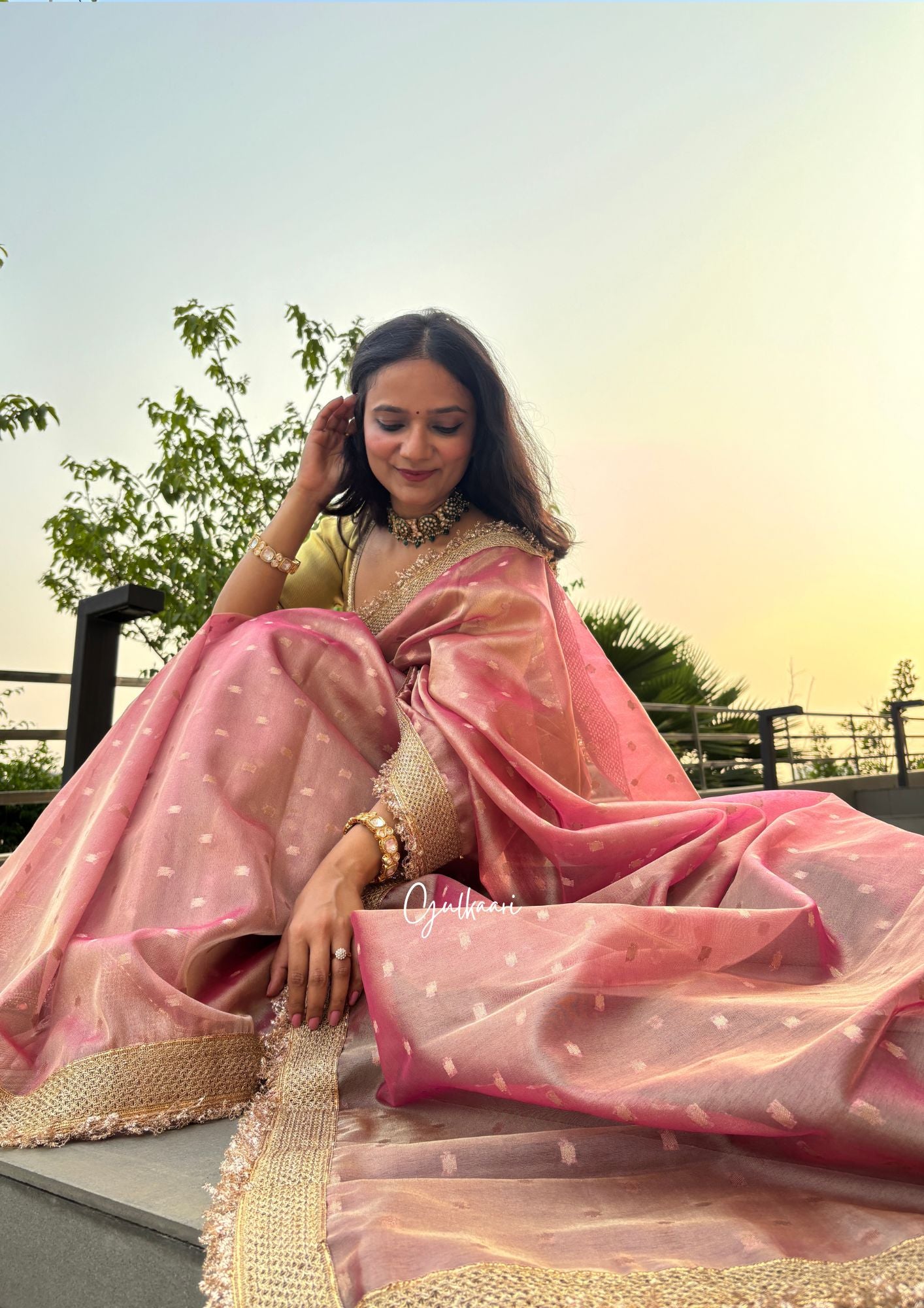 The Soft Blush Pink - Tissue Banarasi Silk from "The Rangeen Pitara" collection