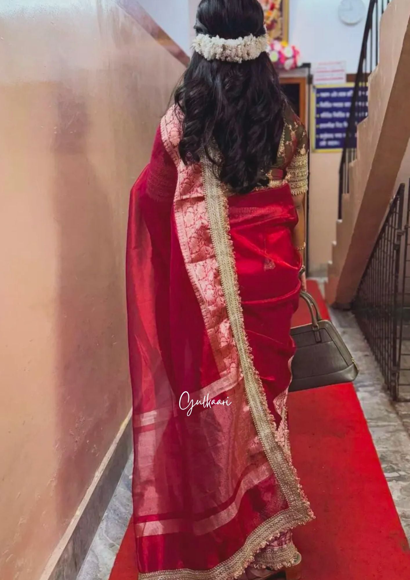 The Red- Tissue Banarasi silk from "The Sakhi Collection"