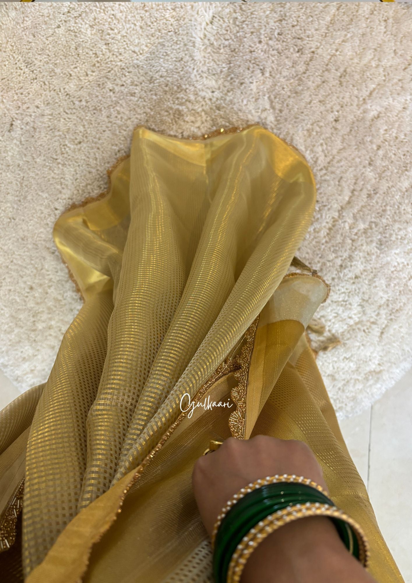 The Sunheri (Golden)- Tissue Banarasi silk from "The Sakhi Collection"