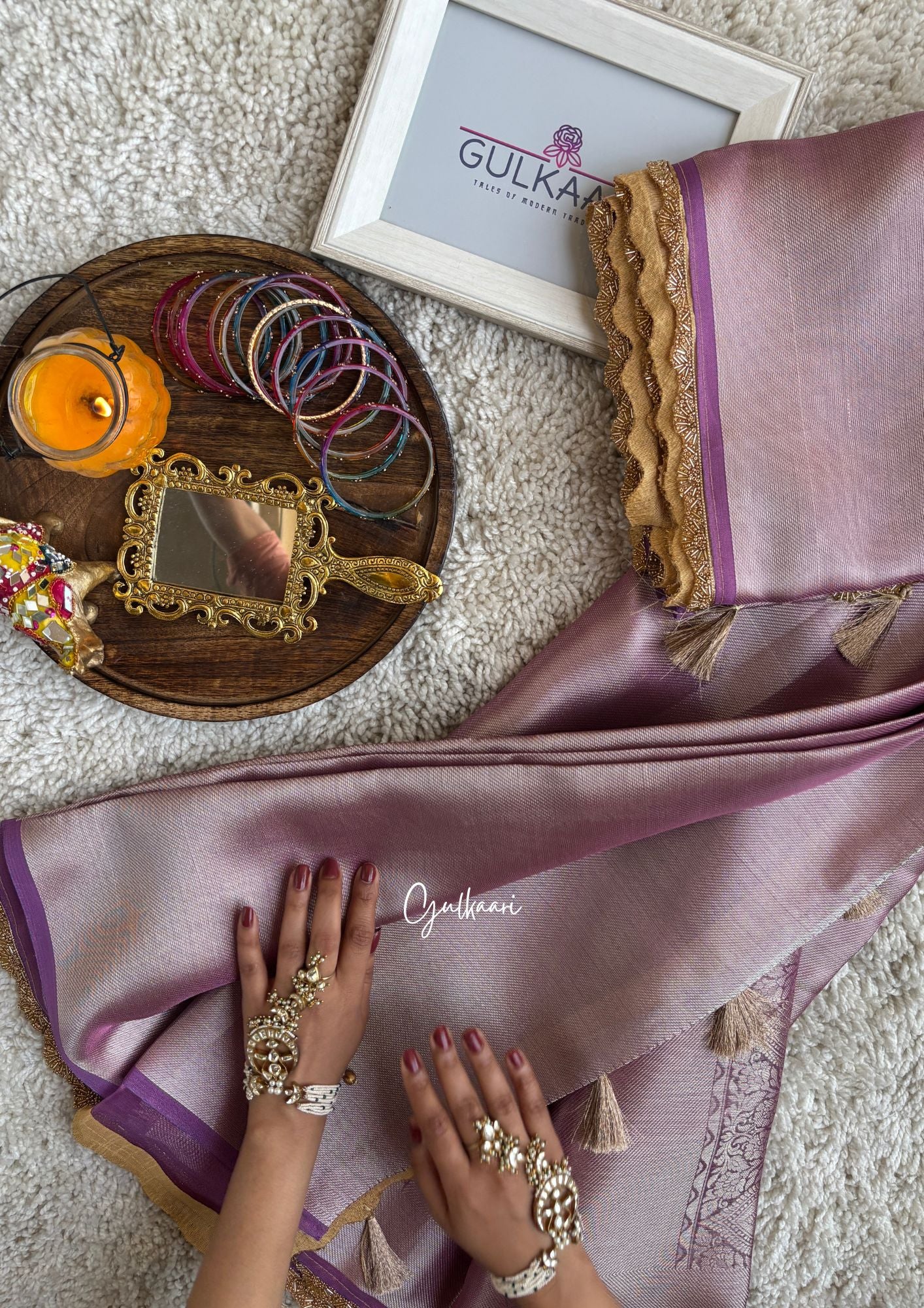 The Lavender Hues - Tissue Banarasi silk from "The Sakhi Collection"