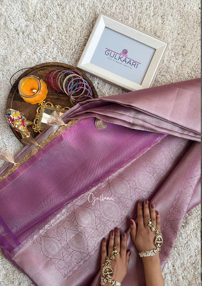 The Lavender Hues - Tissue Banarasi silk from "The Sakhi Collection"