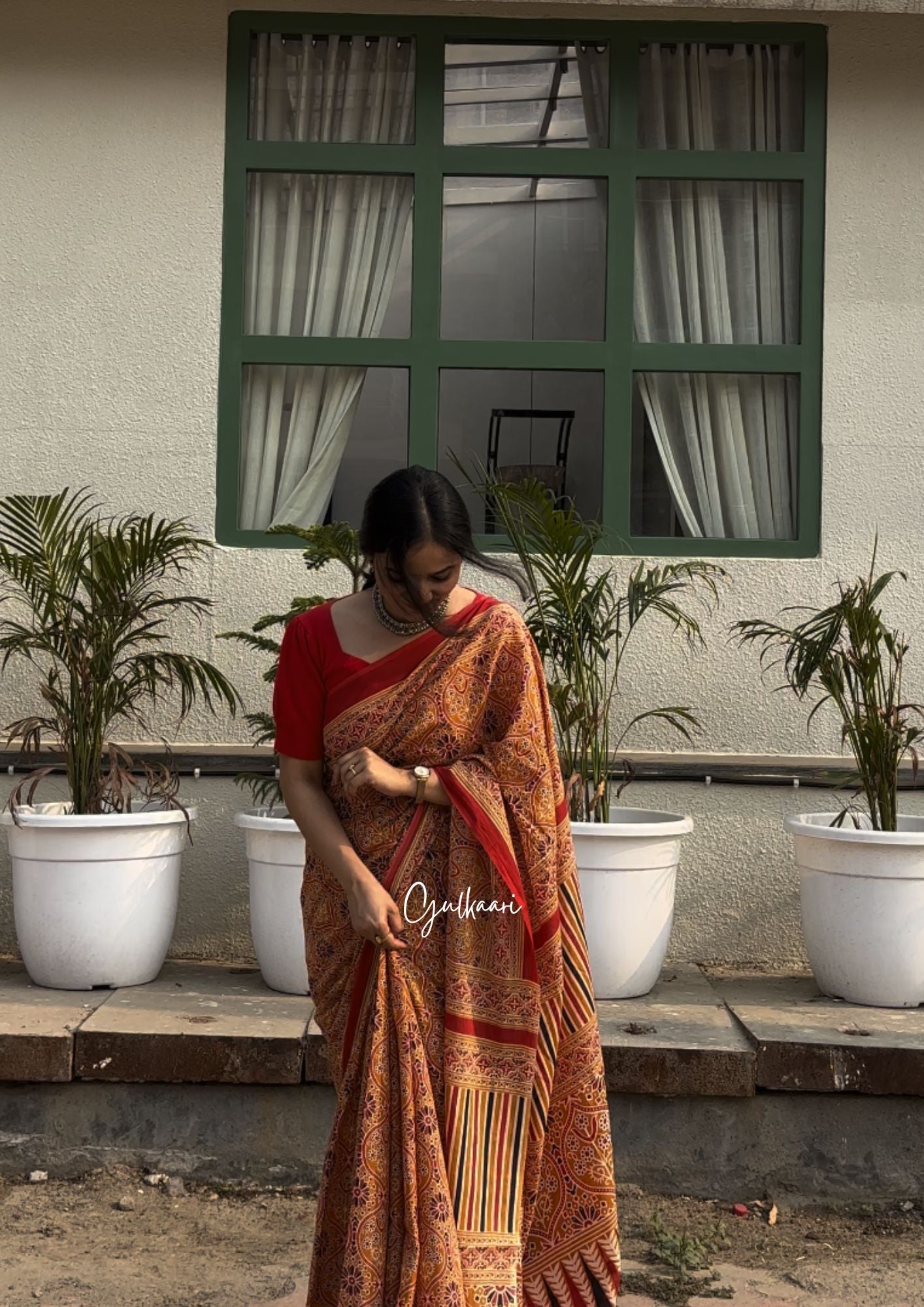 The Yellow Heaven - Hand-Block Prints Soft Mul Cotton Saree
