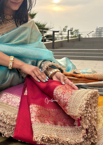 The Red- Tissue Banarasi silk from "The Sakhi Collection"