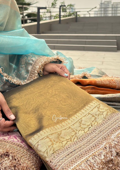 The Copper Brown- Tissue Banarasi silk from "The Sakhi Collection"