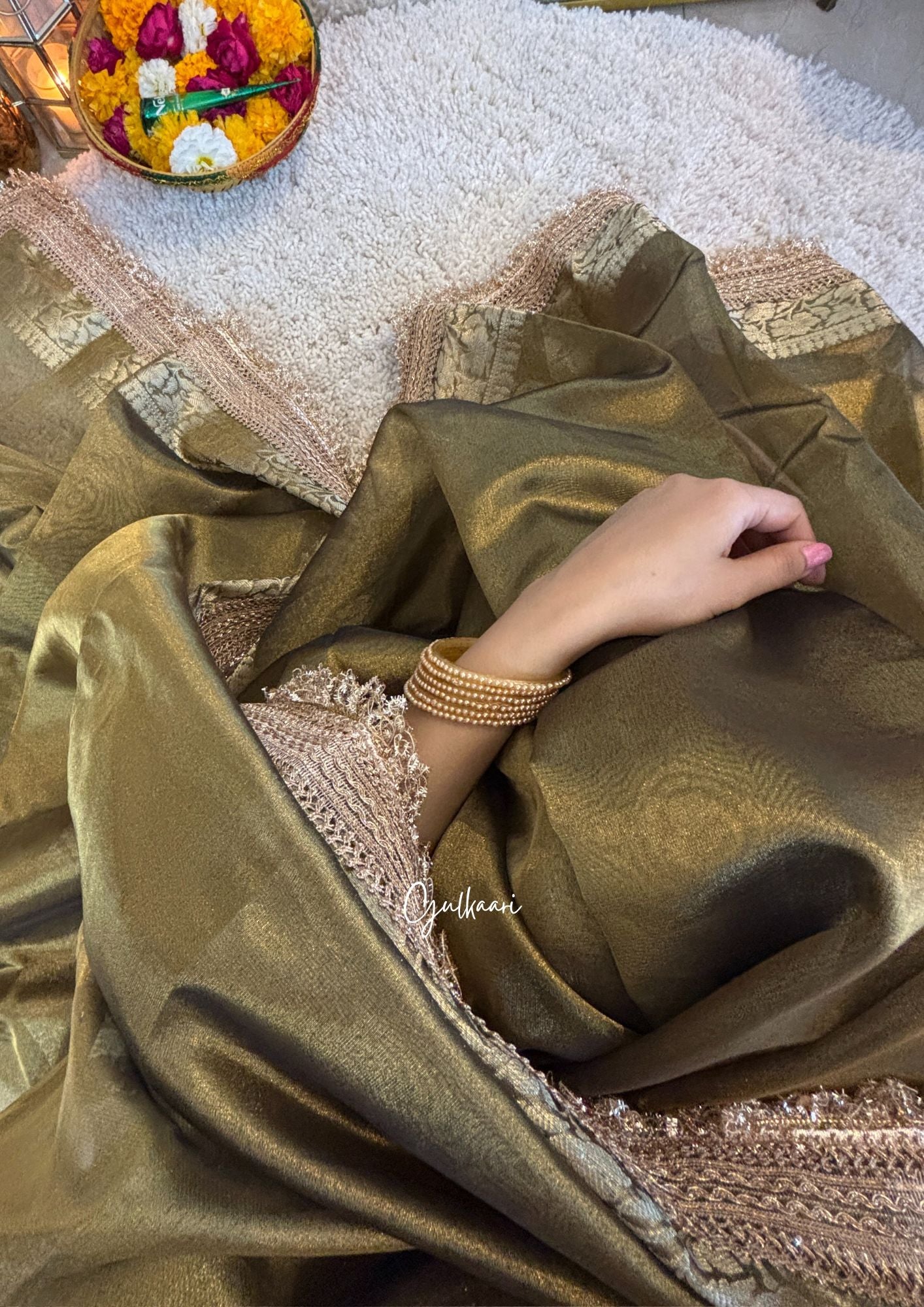 The Copper Brown- Tissue Banarasi silk from "The Sakhi Collection"