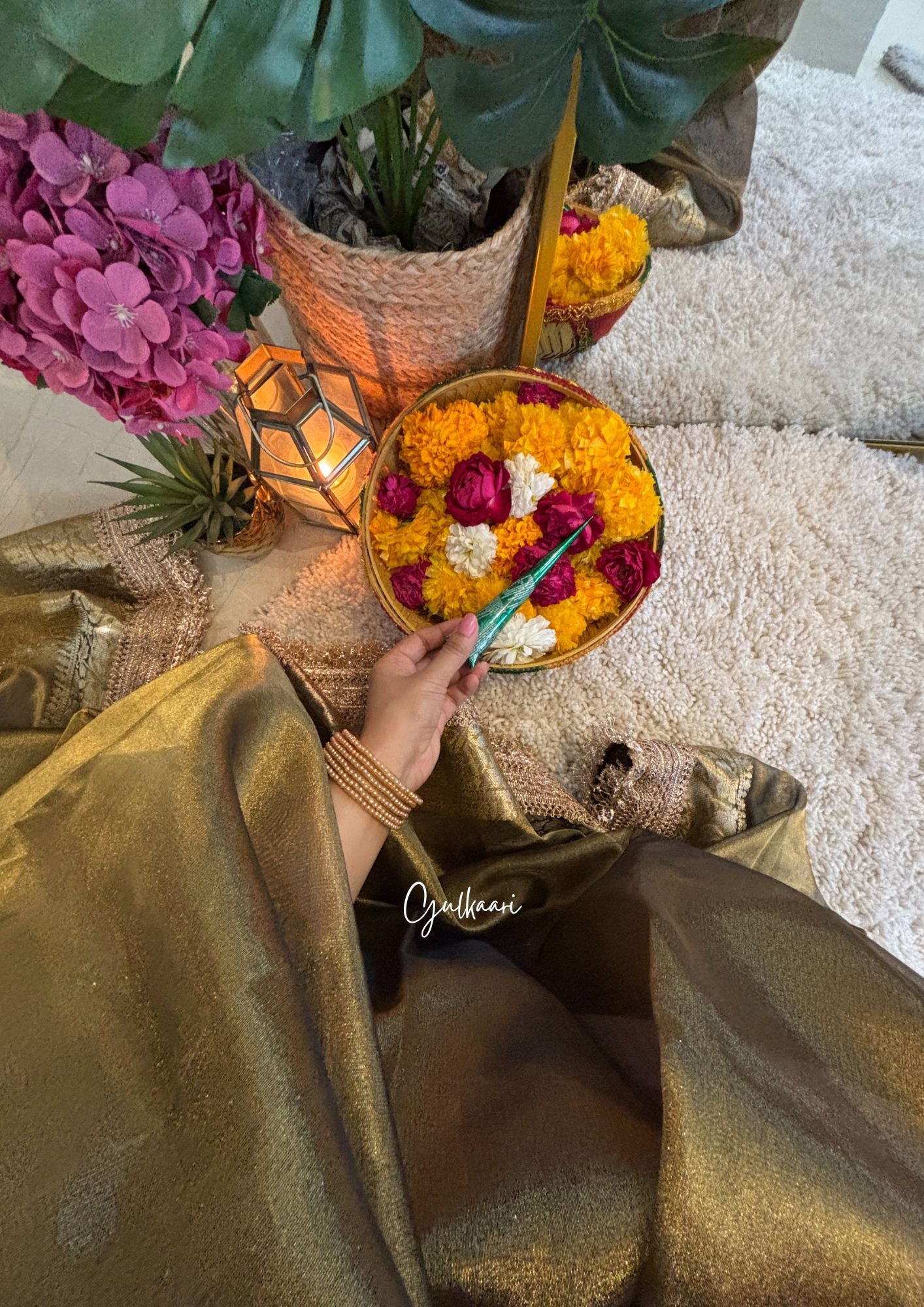 The Copper Brown- Tissue Banarasi silk from "The Sakhi Collection"