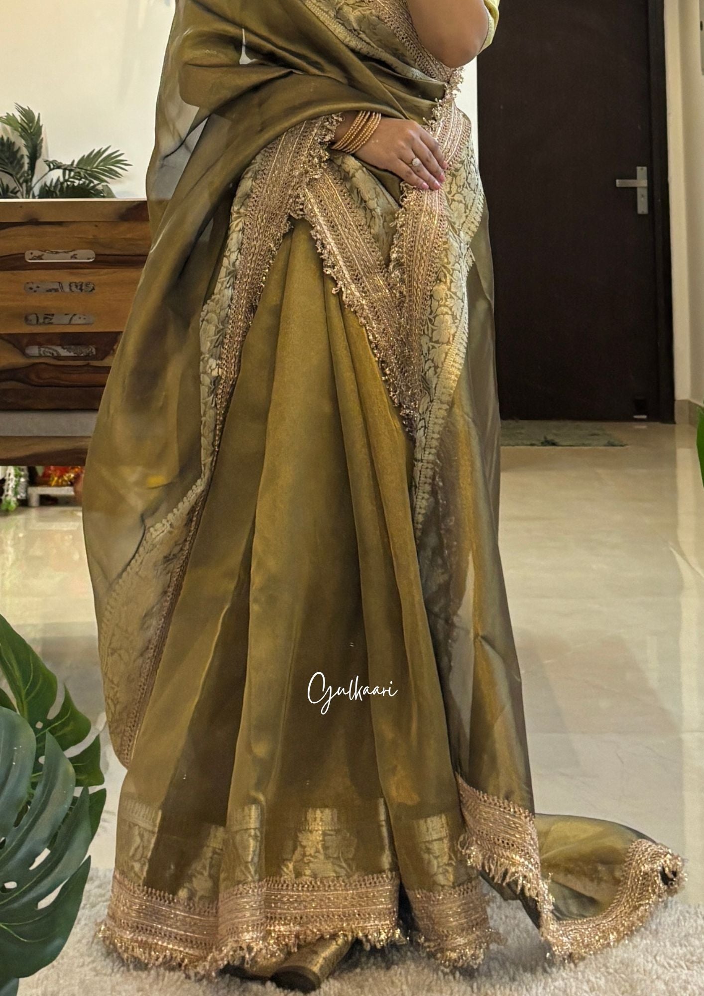 The Copper Brown- Tissue Banarasi silk from "The Sakhi Collection"
