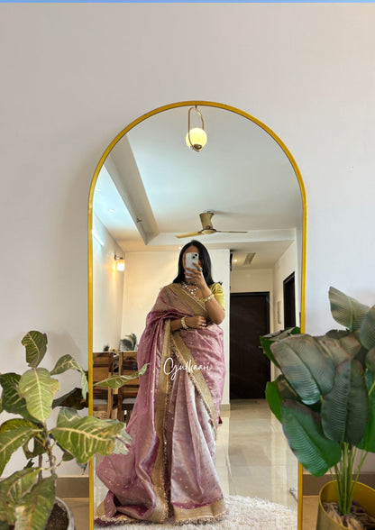 The Soft Lavender With Pink Hues- Tissue Banarasi Silk from "The Rangeen Pitara" collection