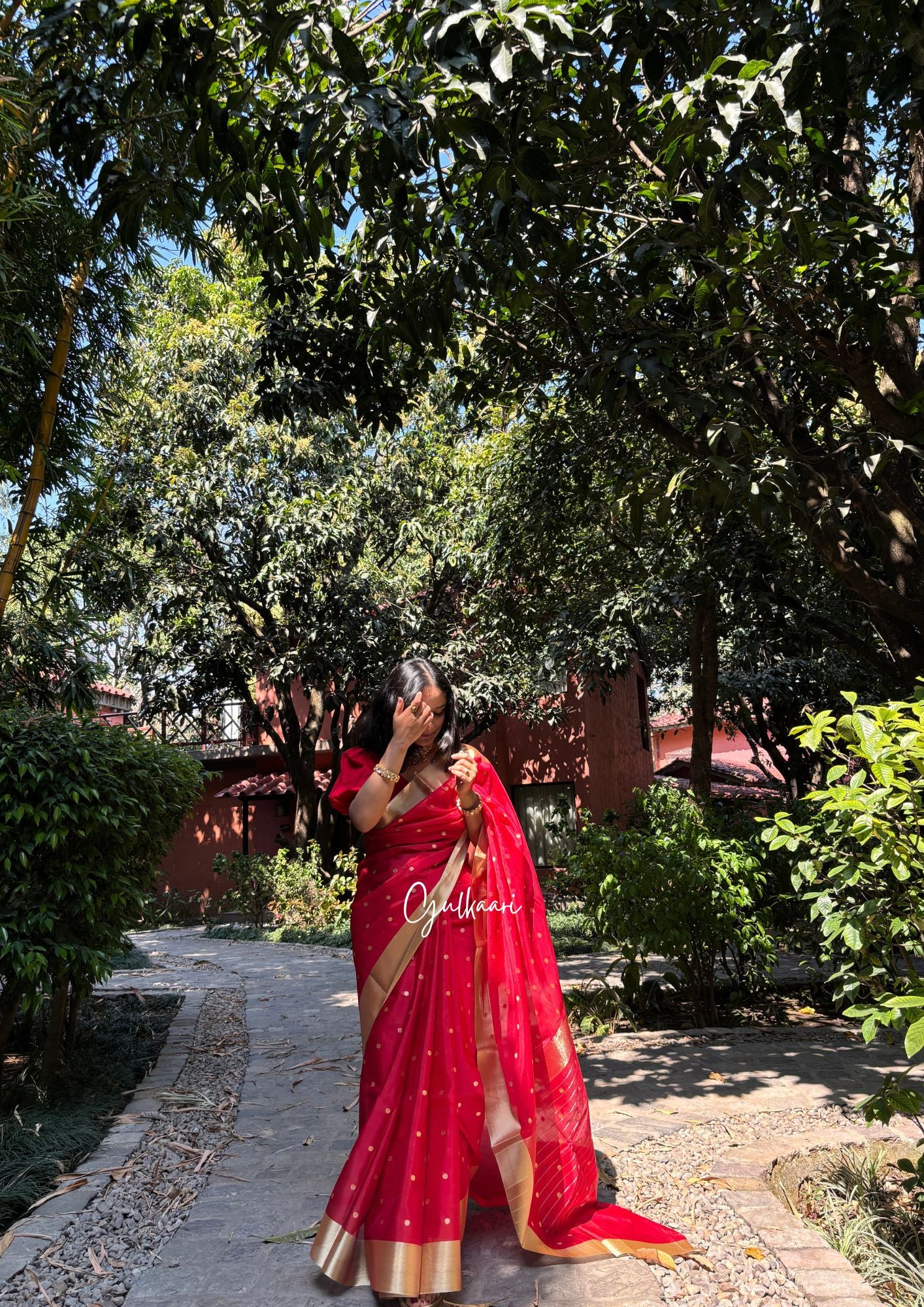 The Red- Soft Banarasi Silk Laal-Husn without Gotappati lace work
