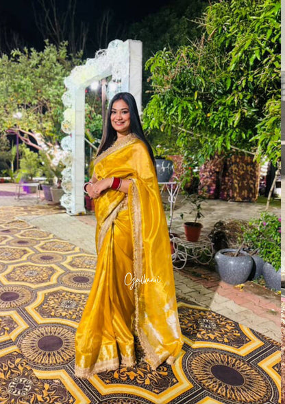 The Yellow- Tissue Banarasi silk from "The Sakhi Collection"