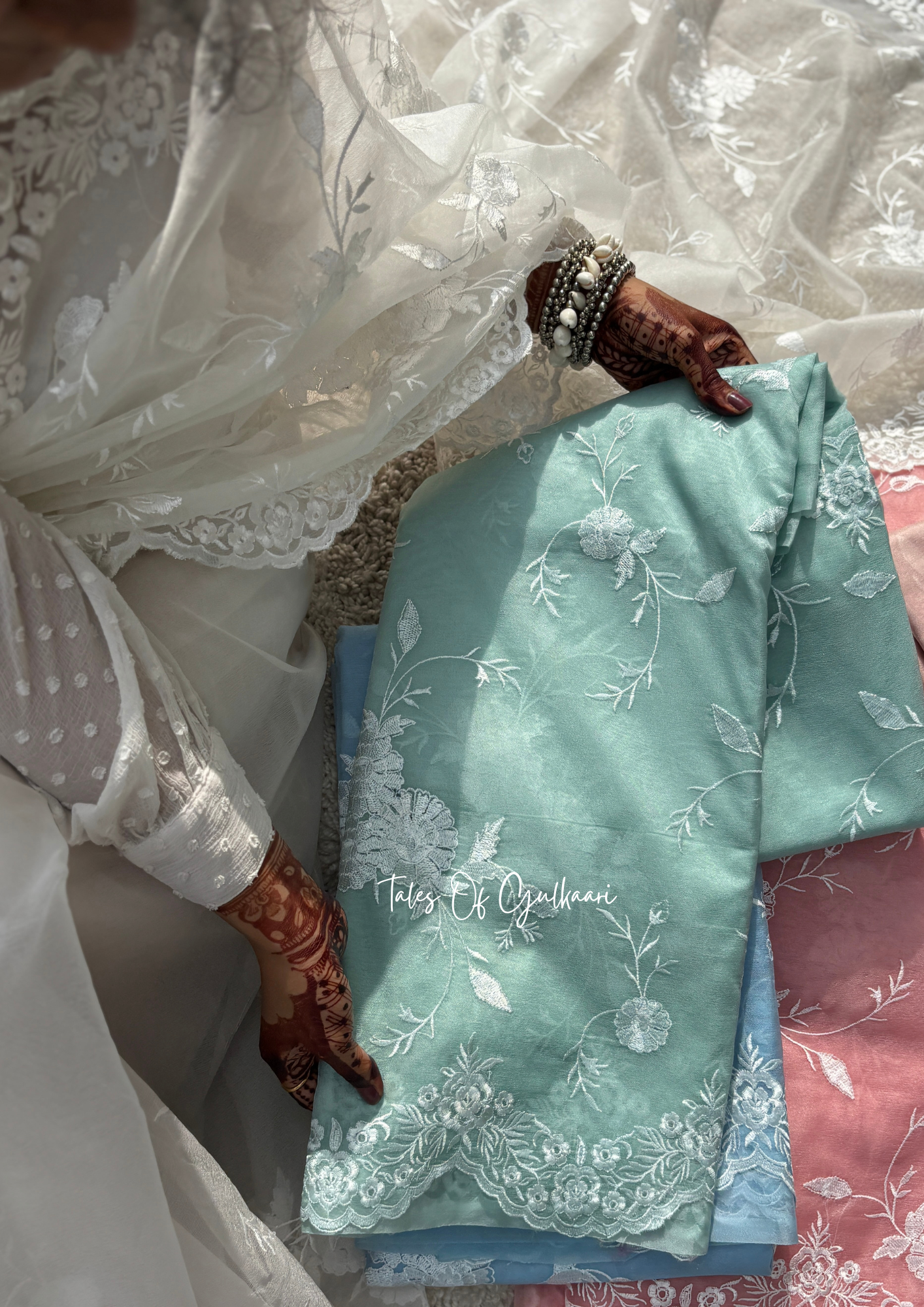 The Fresh Pastel Green - Kora Organza Saree