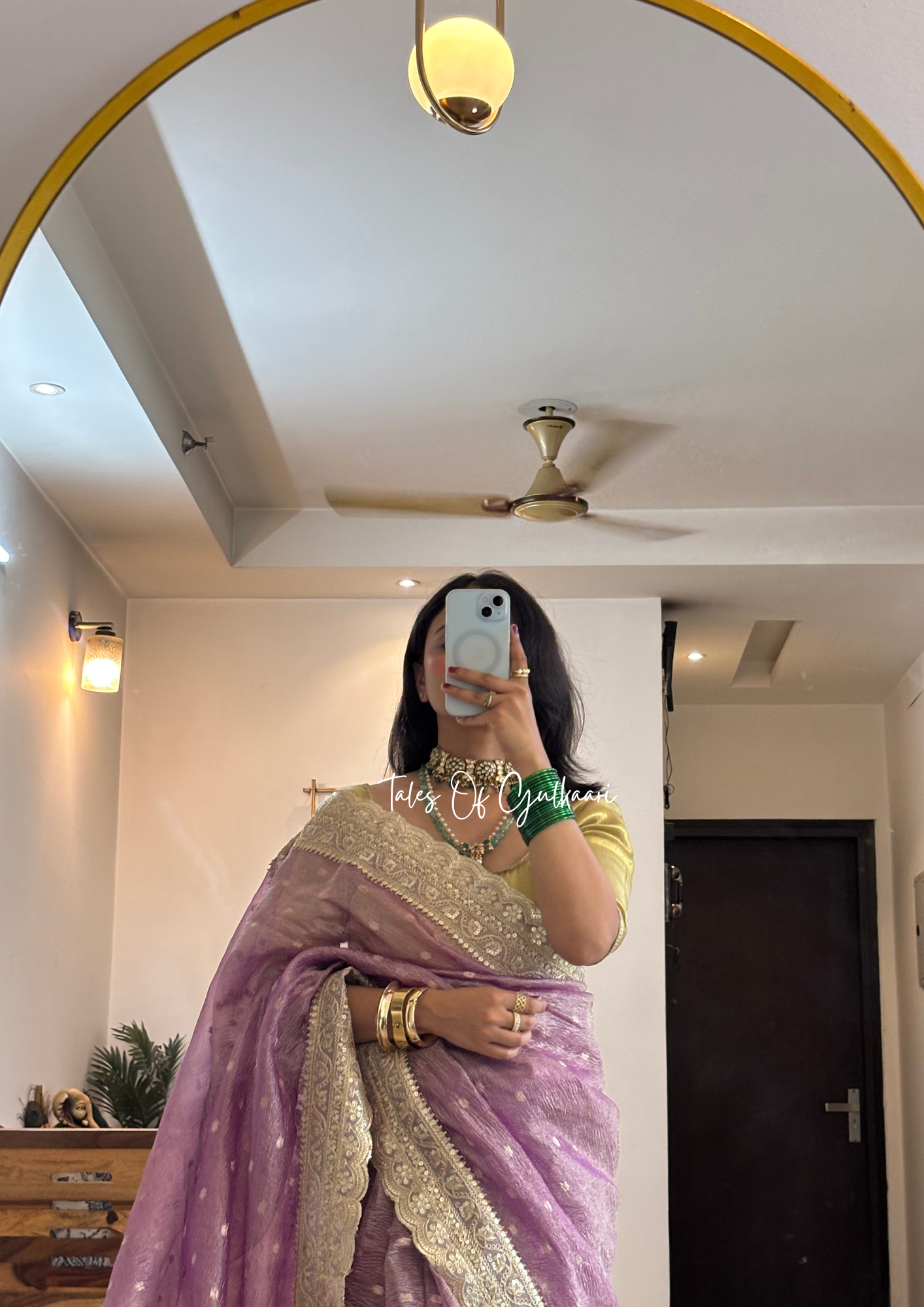 The Blush Pink - Crushed Tissue Banarasi silk from "The Sitaara Collection"