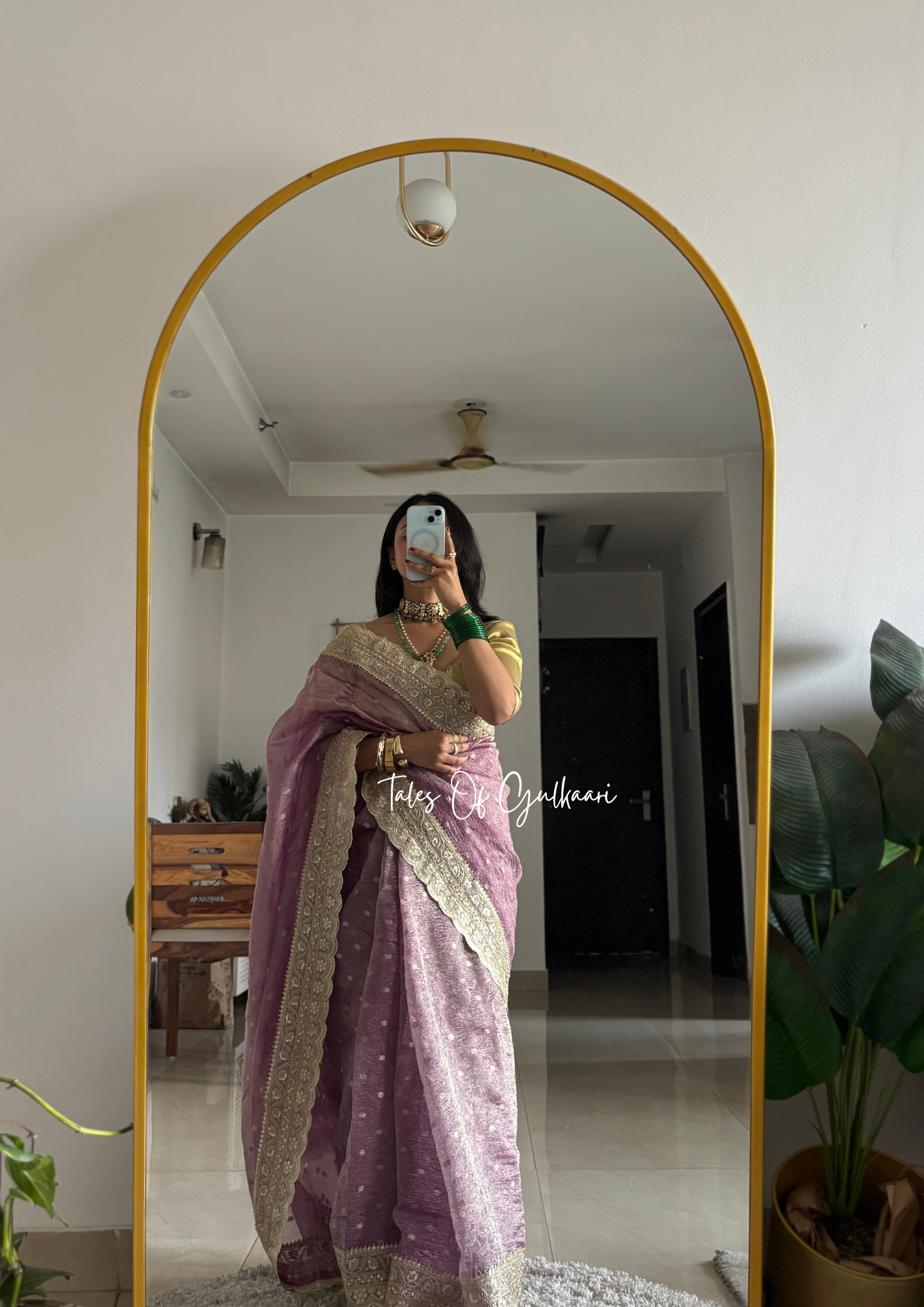 The Blush Pink - Crushed Tissue Banarasi silk from "The Sitaara Collection"