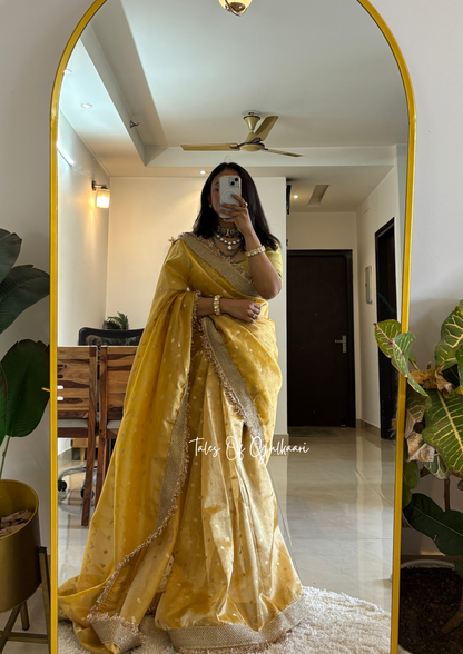 The Sunset Yellow - Tissue Banarasi Silk from "The Rangeen Pitara" collection