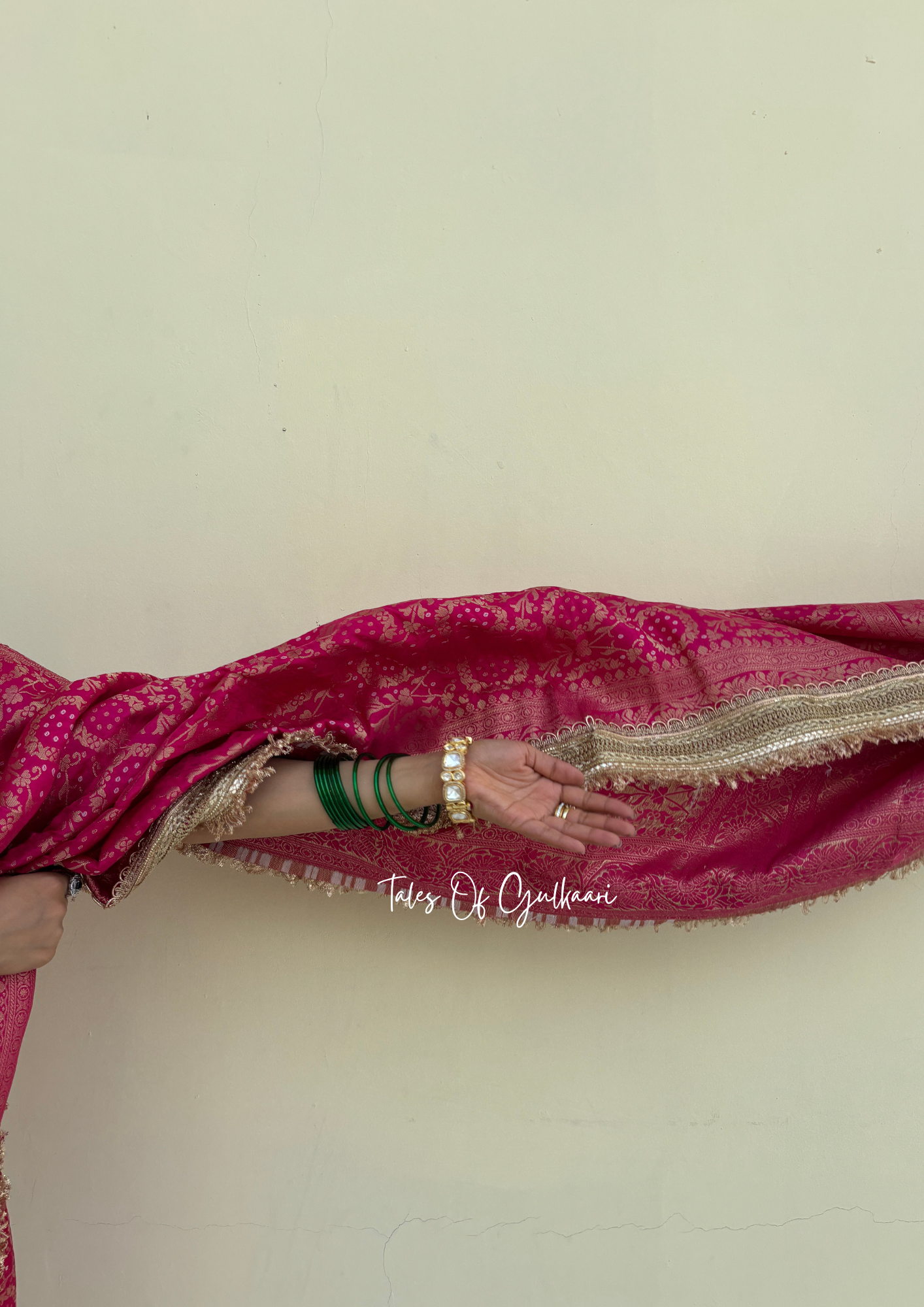 The Noor-E-Bandhej ~ Soft Katan Silk Saree In Pink with Lace Work