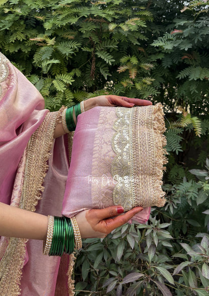 Sakhi Collection 2.0 ~ The Blush Pink- Tissue Banarasi silk