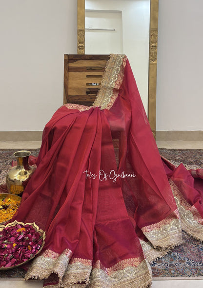 Sakhi Collection 2.0 ~ The Red- Tissue Banarasi Silk