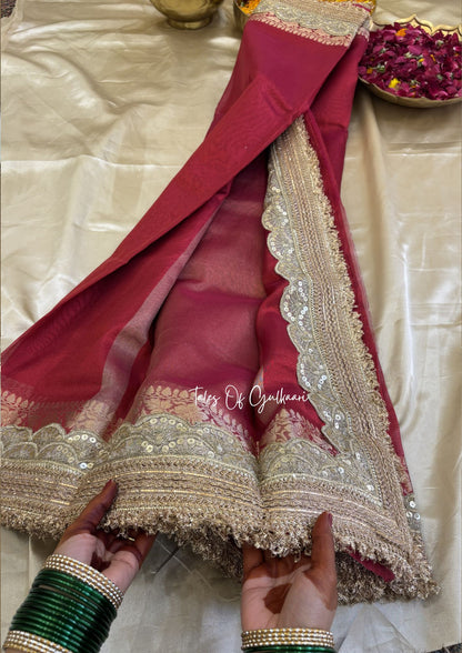 Sakhi Collection 2.0 ~ The Red- Tissue Banarasi Silk