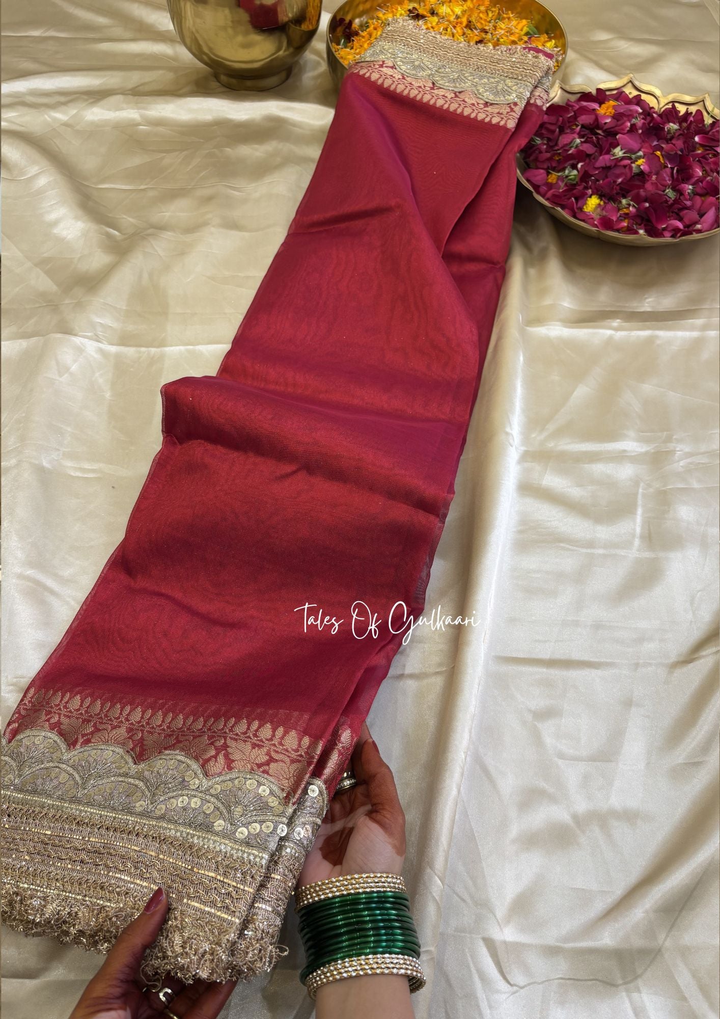Sakhi Collection 2.0 ~ The Red- Tissue Banarasi Silk