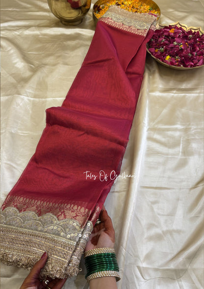 Sakhi Collection 2.0 ~ The Red- Tissue Banarasi Silk