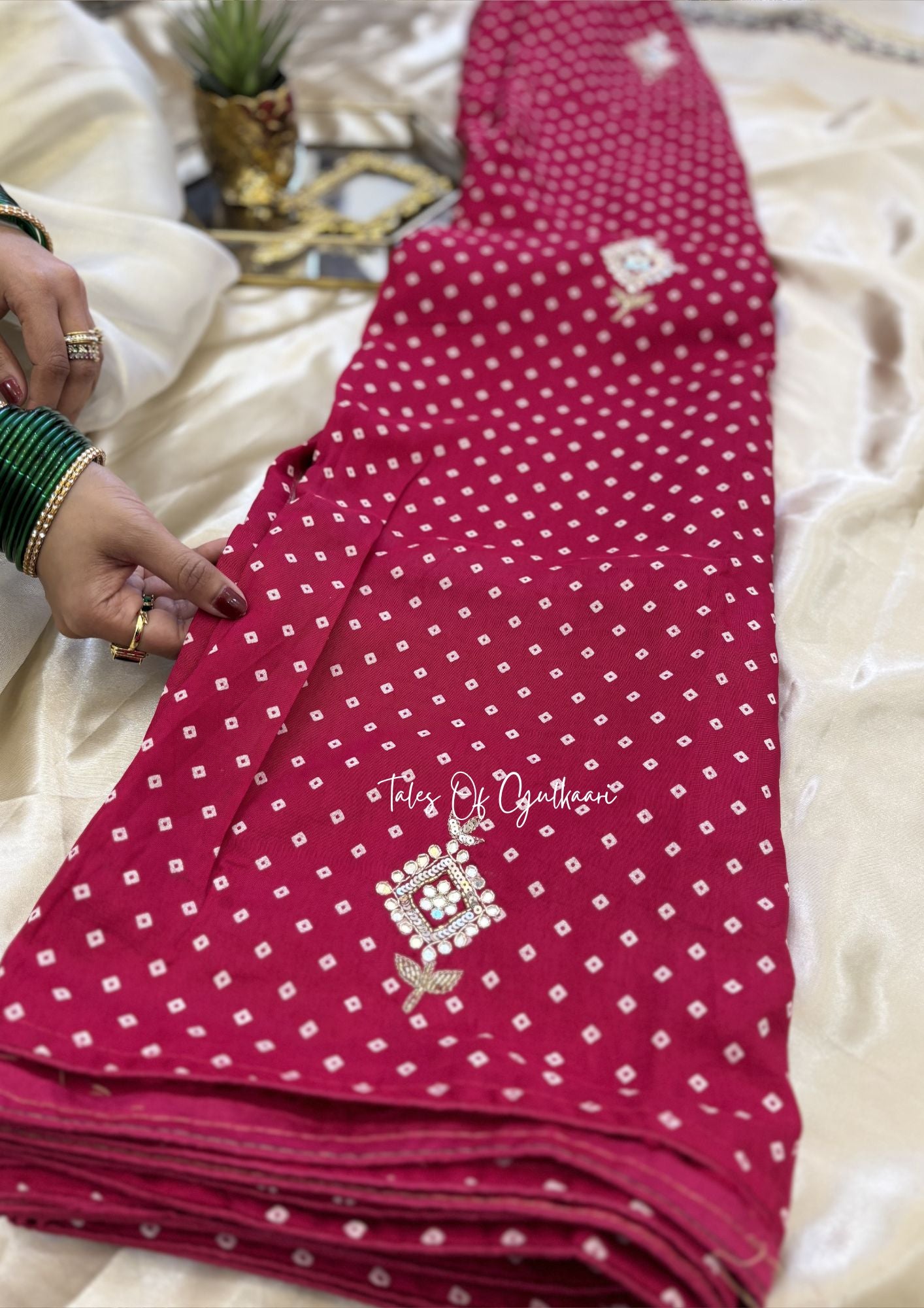 The Bandhej ~ Soft Uppada Silk Saree with Zari pallu ~ Pink