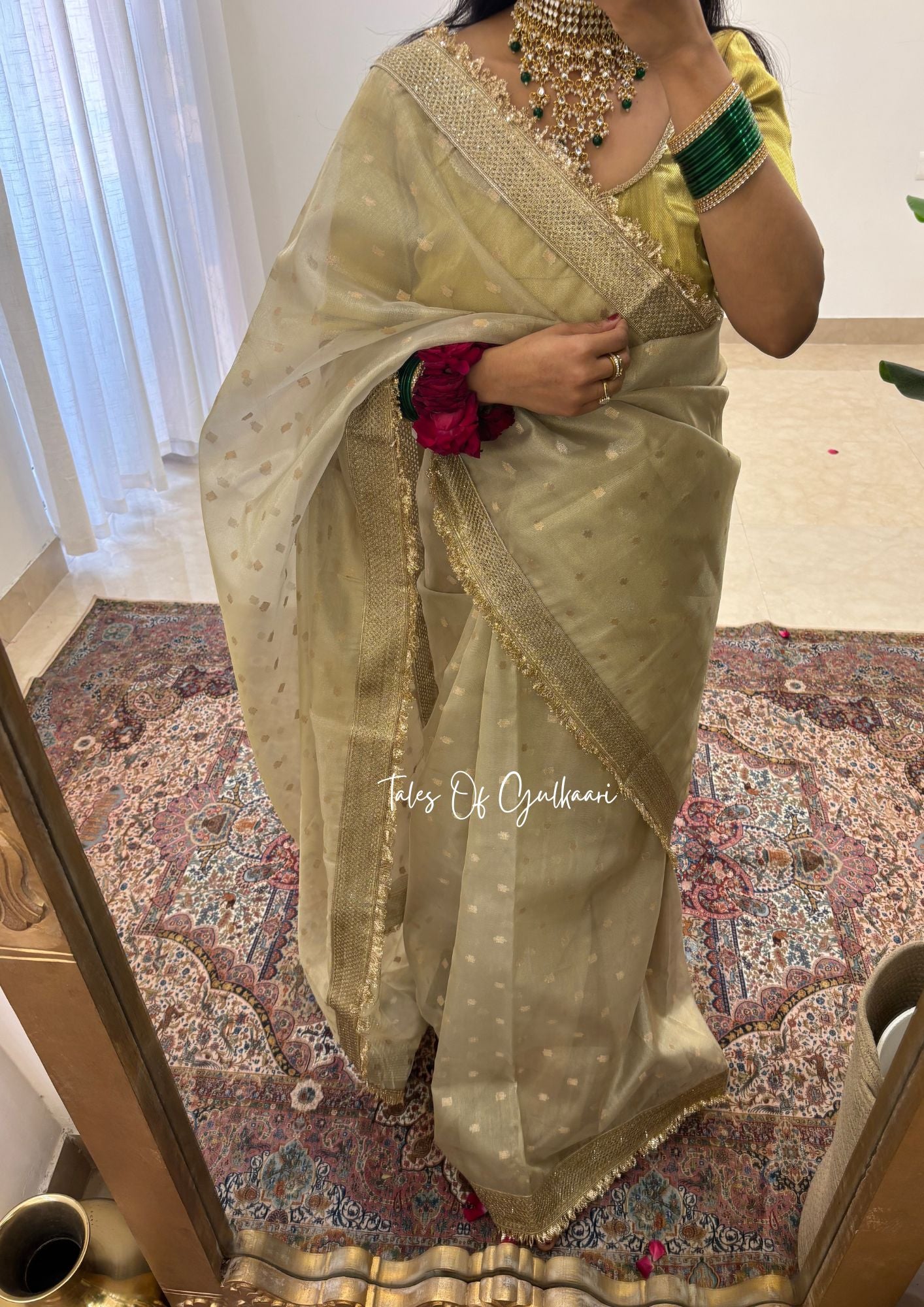 The Creamish - Tissue Banarasi Silk from "The Rangeen Pitara" collection