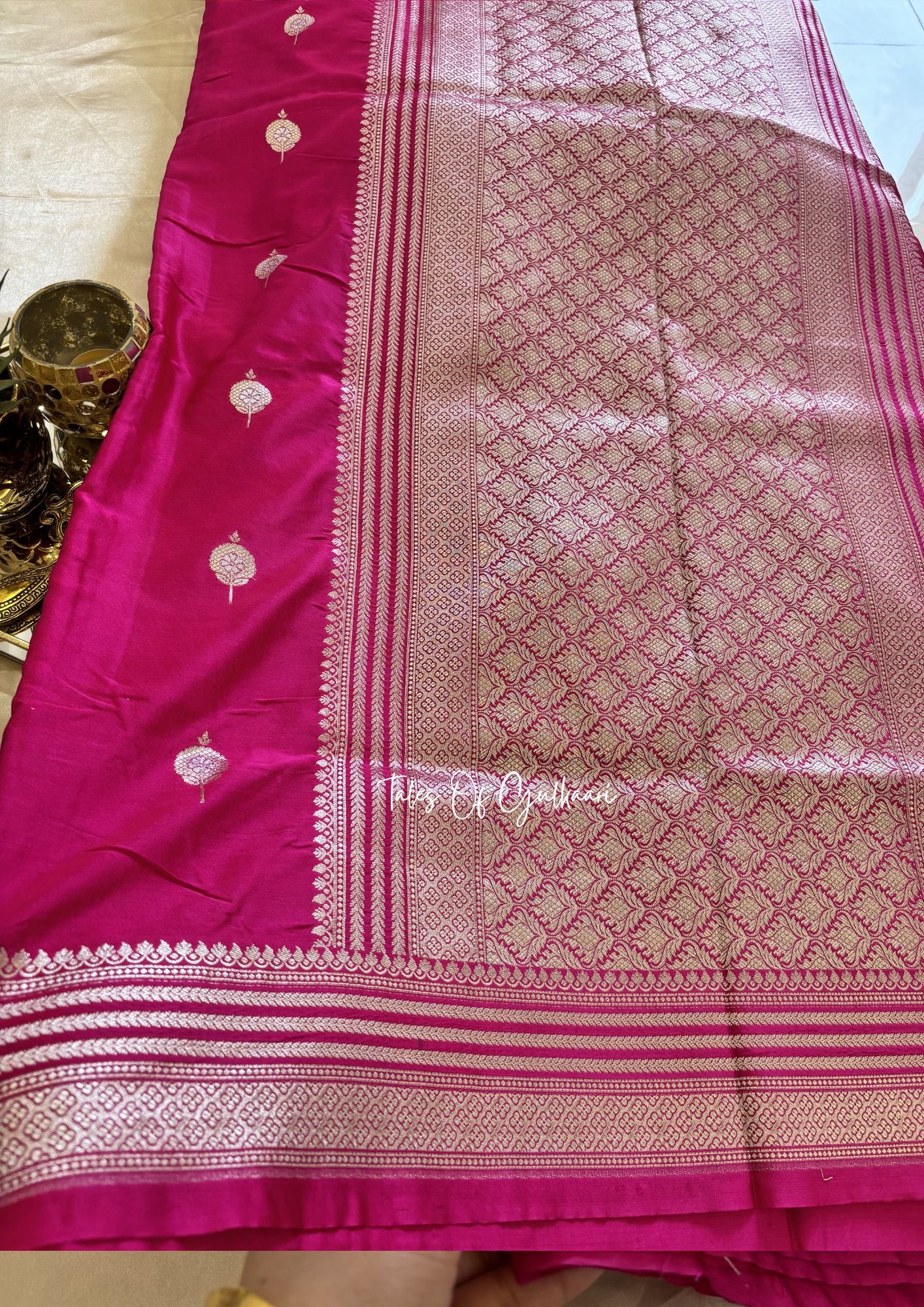 Adhaah ~ Soft Mashru Katan Silk Saree In Pink